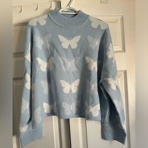 H&M Butterfly Cowl Neck Knit Sweater